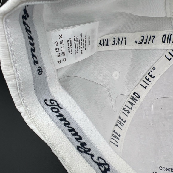 Tommy Bahama Golf White Baseball Cap Snapback Hat Blue Floral Patch - Picture 9 of 10